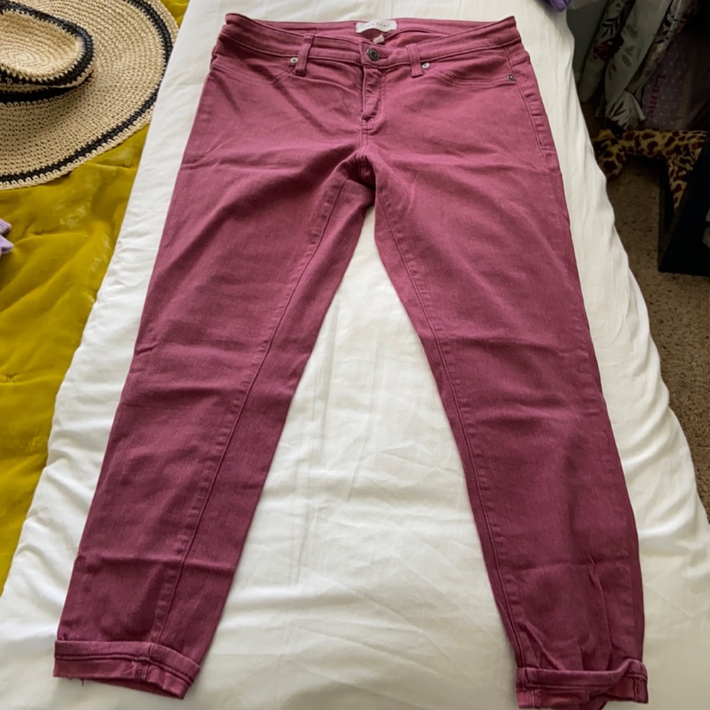 Maroon jeans